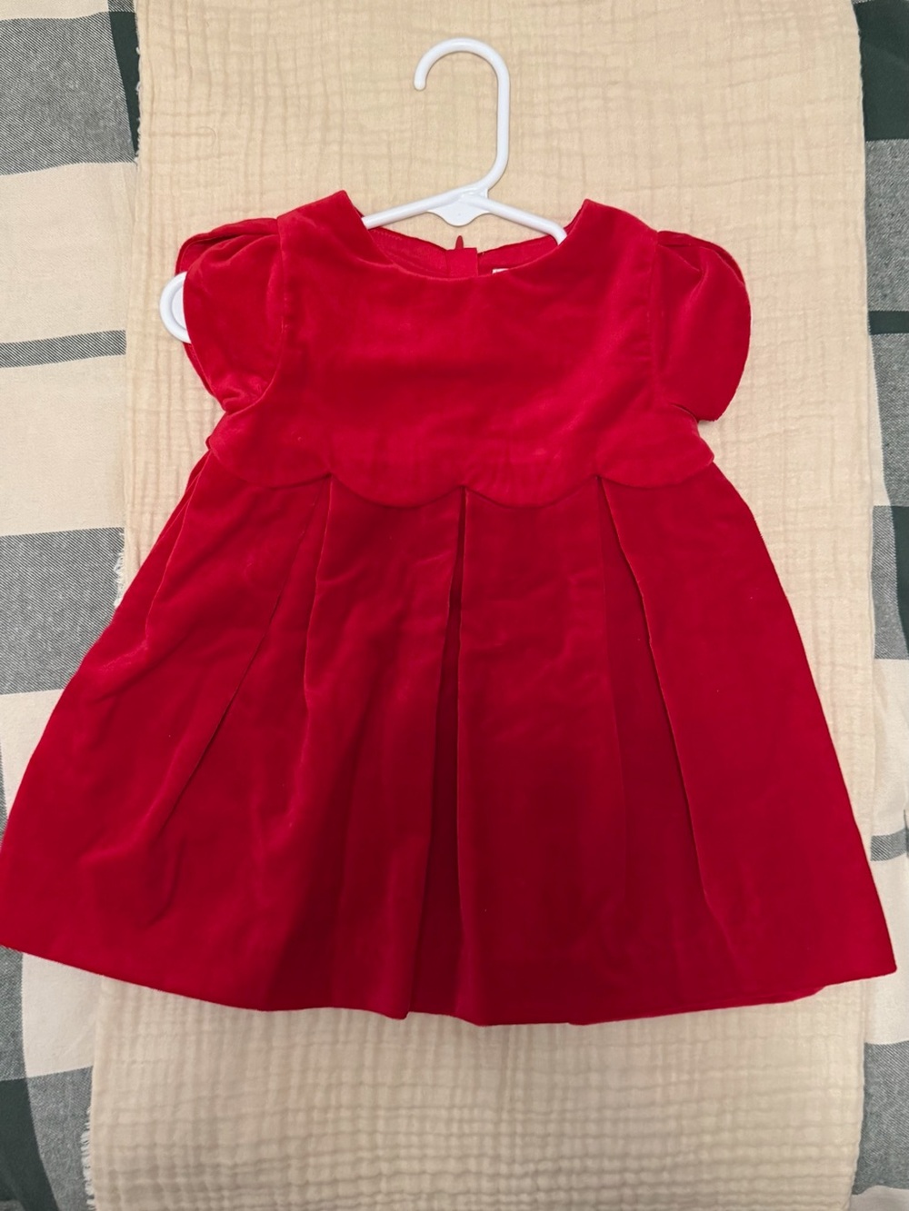 Jacadi Red Velvet Baby Dress 12M